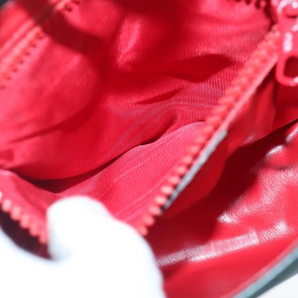 CELINE Hand Bag Leather 2way Green Gold Auth 94979 - Picture 12 of 16